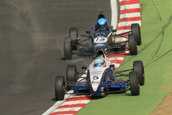 World © Octane Photographic Ltd. British Formula Ford – Brands Hatch, September 2nd 2011. Fluid Motorsport - Matt Parry and Rendez-Vous Racing / Enigma Motorsport - Philippe Layac. Digital Ref : 0875cb1d1627