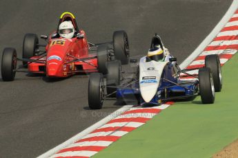 World © Octane Photographic Ltd. British Formula Ford – Brands Hatch, September 2nd 2011. Fluid Motorsport - Matt Rao and Cliff Dempsey Racing - Cavan Corcoran. Digital Ref : 0875cb1d1637