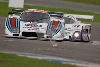 © Octane Photographic Ltd. 2012 Donington Historic Festival. Group C sportscars, qualifying. Lancia LC2 - Rupert Clevely. Digital Ref : 0320cb1d8721