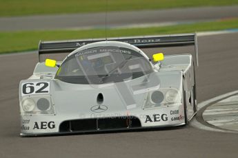 © Octane Photographic Ltd. 2012 Donington Historic Festival. Group C sportscars, qualifying. Sauber C9 - Gareth Evans. Digital Ref : 0320cb1d8874