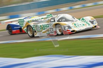© Octane Photographic Ltd. 2012 Donington Historic Festival. Group C sportscars, qualifying. Porsche 962C - Henrik Lindberg. Digital Ref : 0320cb7d0282