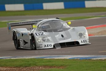 © Octane Photographic Ltd. 2012 Donington Historic Festival. Group C sportscars, qualifying. Sauber C9 - Gareth Evans. Digital Ref : 0320cb7d0290