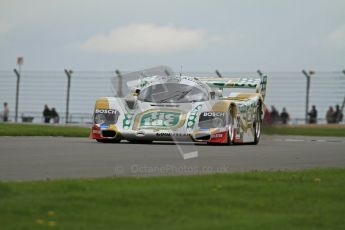 © Octane Photographic Ltd. 2012 Donington Historic Festival. Group C sportscars, qualifying. Porsche 962C - Henrik Lindberg. Digital Ref : 0320lw7d9479