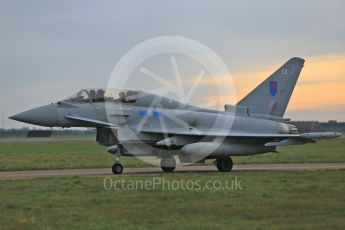 World © Octane Photographic Ltd. November 23rd 2015. Eurofighter Typhoon T.3 ZK381 "EX" 6Sqn. RAF Coningsby. Digital Ref :1470CB1D4362