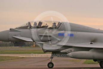 World © Octane Photographic Ltd. November 23rd 2015. Eurofighter Typhoon T.3 ZK381 "EX" 6Sqn. RAF Coningsby. Digital Ref :1470CB1D4377