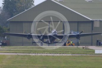 World © Octane Photographic Ltd. October 6th 2015. RAF Coningsby. Battle of Britain Memorial Flight (BBMF) Lancaster Mk.III "Thumper" PA474. Digital Ref : 1454CB7D9588