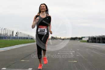 World © Octane Photographic Ltd. 5th February 2016 – Donington Park Racetrack. Suzi Perry launches the 2016 Donington Park Summer Running Festival. Digital Ref : 1500CB1D0245