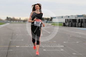 World © Octane Photographic Ltd. 5th February 2016 – Donington Park Racetrack. Suzi Perry launches the 2016 Donington Park Summer Running Festival. Digital Ref : 1500CB1D0263
