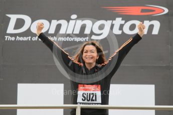 World © Octane Photographic Ltd. 5th February 2016 – Donington Park Racetrack. Suzi Perry launches the 2016 Donington Park Summer Running Festival. Digital Ref : 1500CB1D0319