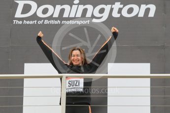 World © Octane Photographic Ltd. 5th February 2016 – Donington Park Racetrack. Suzi Perry launches the 2016 Donington Park Summer Running Festival. Digital Ref : 1500CB1D0354