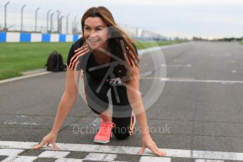 World © Octane Photographic Ltd. 5th February 2016 – Donington Park Racetrack. Suzi Perry launches the 2016 Donington Park Summer Running Festival. Digital Ref : 1500CB7D6038