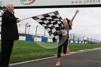 World © Octane Photographic Ltd. 5th February 2016 – Donington Park Racetrack. Suzi Perry and Brendan Foster launch the 2016 Donington Park Summer Running Festival. Digital Ref : 1500CB7D6057