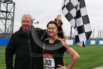 World © Octane Photographic Ltd. 5th February 2016 – Donington Park Racetrack. Suzi Perry and Brendan Foster launch the 2016 Donington Park Summer Running Festival. Digital Ref : 1500CB7D6102