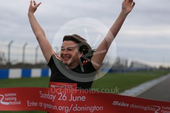 World © Octane Photographic Ltd. 5th February 2016 – Donington Park Racetrack. Suzi Perry launches the 2016 Donington Park Summer Running Festival. Digital Ref : 1500LB1D6634