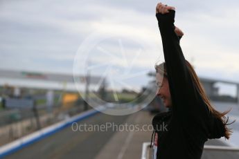 World © Octane Photographic Ltd. 5th February 2016 – Donington Park Racetrack. Suzi Perry launches the 2016 Donington Park Summer Running Festival. Digital Ref : 1500LB1D6675