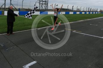 World © Octane Photographic Ltd. 5th February 2016 – Donington Park Racetrack. Suzi Perry and Brendan Foster launch the 2016 Donington Park Summer Running Festival. Digital Ref : 1500LB5D6220