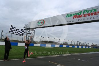World © Octane Photographic Ltd. 5th February 2016 – Donington Park Racetrack. Suzi Perry and Brendan Foster launch the 2016 Donington Park Summer Running Festival. Digital Ref : 1500LB5D6237