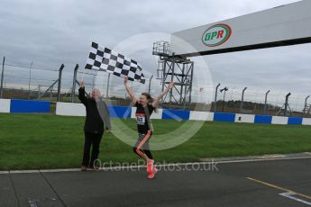 World © Octane Photographic Ltd. 5th February 2016 – Donington Park Racetrack. Suzi Perry and Brendan Foster launch the 2016 Donington Park Summer Running Festival. Digital Ref : 1500LB5D6238