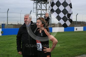 World © Octane Photographic Ltd. 5th February 2016 – Donington Park Racetrack. Suzi Perry and Brendan Foster launch the 2016 Donington Park Summer Running Festival. Digital Ref : 1500LB5D6246
