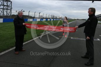 World © Octane Photographic Ltd. 5th February 2016 – Donington Park Racetrack. Suzi Perry and Brendan Foster launch the 2016 Donington Park Summer Running Festival. Digital Ref : 1500LB5D6268