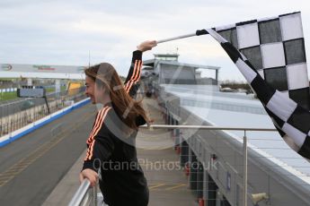 World © Octane Photographic Ltd. 5th February 2016 – Donington Park Racetrack. Suzi Perry launches the 2016 Donington Park Summer Running Festival. Digital Ref : 1500LB5D6312