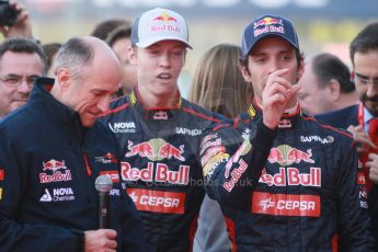 World © Octane Photographic Ltd. 2014 Formula 1 Winter Testing, Circuito de Velocidad, Jerez. Tuesday 27th January 2014. Day 1. Scuderia Toro Rosso STR9 – Launch. Digital Ref: 0880cb1d8941