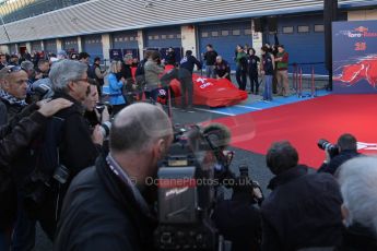 World © Octane Photographic Ltd. 2014 Formula 1 Winter Testing, Circuito de Velocidad, Jerez. Tuesday 27th January 2014. Day 1. Scuderia Toro Rosso STR9 – Launch. Digital Ref: 0880lw7d7043
