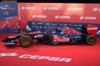 World © Octane Photographic Ltd. 2014 Formula 1 Winter Testing, Circuito de Velocidad, Jerez. Tuesday 27th January 2014. Day 1. Scuderia Toro Rosso STR9 – Launch. Digital Ref: 0880lw7d7162