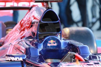 World © Octane Photographic Ltd. 2014 Formula 1 Winter Testing, Circuito de Velocidad, Jerez. Tuesday 27th January 2014. Day 1. Scuderia Toro Rosso STR 9 – Launch technical review. Digital Ref: 0881cb1d9086