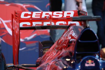 World © Octane Photographic Ltd. 2014 Formula 1 Winter Testing, Circuito de Velocidad, Jerez. Tuesday 27th January 2014. Day 1. Scuderia Toro Rosso STR 9 – Launch technical review. Digital Ref: 0881cb1d9089