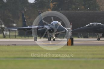 World © Octane Photographic Ltd. RAF Lakenheath operations 16th November 2015, USAF (United States Air Force) 48th Fighter Wing “Statue of Liberty Wing” 494 Fighter Squadron “Panthers”, McDonnell Douglas F-15E Strike Eagle. Digital Ref : 1469CB1D3500