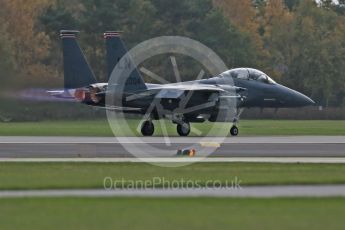 World © Octane Photographic Ltd. RAF Lakenheath operations 16th November 2015, USAF (United States Air Force) 48th Fighter Wing “Statue of Liberty Wing” 494 Fighter Squadron “Panthers”, McDonnell Douglas F-15E Strike Eagle LN 01-2004. Digital Ref : 1469CB1D3706