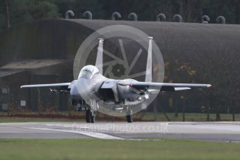 World © Octane Photographic Ltd. RAF Lakenheath operations 16th November 2015, USAF (United States Air Force) 48th Fighter Wing “Statue of Liberty Wing” 494 Fighter Squadron “Panthers”, McDonnell Douglas F-15E Strike Eagle LN 00-3001. Digital Ref : 1469CB1D3763