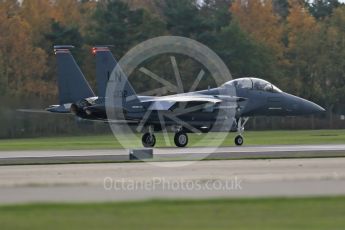 World © Octane Photographic Ltd. RAF Lakenheath operations 16th November 2015, USAF (United States Air Force) 48th Fighter Wing “Statue of Liberty Wing” 494 Fighter Squadron “Panthers”, McDonnell Douglas F-15E Strike Eagle. Digital Ref : 1469CB1D3793
