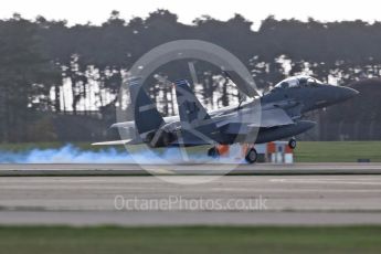 World © Octane Photographic Ltd. RAF Lakenheath operations 16th November 2015, USAF (United States Air Force) 48th Fighter Wing “Statue of Liberty Wing” 492 Fighter Squadron “Madhatters”, McDonnell Douglas F-15E Strike Eagle LN 91-327. Digital Ref : 1469CB1D3956