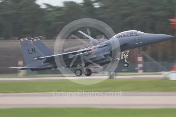 World © Octane Photographic Ltd. RAF Lakenheath operations 16th November 2015, USAF (United States Air Force) 48th Fighter Wing “Statue of Liberty Wing” 494 Fighter Squadron “Panthers”, McDonnell Douglas F-15E Strike Eagle. Digital Ref : 1469CB1D4102