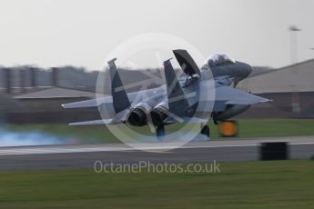 World © Octane Photographic Ltd. RAF Lakenheath operations 16th November 2015, USAF (United States Air Force) 48th Fighter Wing “Statue of Liberty Wing” 492 Fighter Squadron “Madhatters”, McDonnell Douglas F-15E Strike Eagle LN 97-219. Digital Ref : 1469CB7D0234
