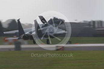 World © Octane Photographic Ltd. RAF Lakenheath operations 16th November 2015, USAF (United States Air Force) 48th Fighter Wing “Statue of Liberty Wing” 492 Fighter Squadron “Madhatters”, McDonnell Douglas F-15E Strike Eagle LN 96-202. Digital Ref : 1469CB7D0273