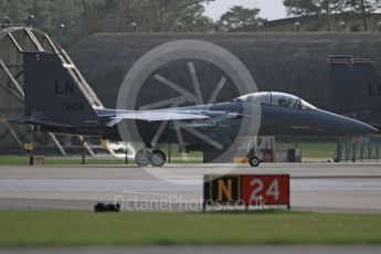 World © Octane Photographic Ltd. RAF Lakenheath operations 16th November 2015, USAF (United States Air Force) 48th Fighter Wing “Statue of Liberty Wing” 494 Fighter Squadron “Panthers”, McDonnell Douglas F-15E Strike Eagle LN 91-604. Digital Ref : 1469CB7D0310