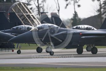 World © Octane Photographic Ltd. RAF Lakenheath operations 16th November 2015, USAF (United States Air Force) 48th Fighter Wing “Statue of Liberty Wing” 494 Fighter Squadron “Panthers”, McDonnell Douglas F-15E Strike Eagle. Digital Ref : 1469CB7D0350