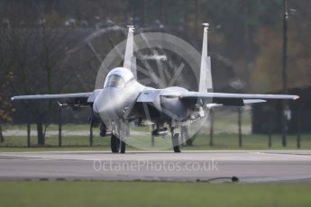 World © Octane Photographic Ltd. RAF Lakenheath operations 16th November 2015, USAF (United States Air Force) 48th Fighter Wing “Statue of Liberty Wing” 494 Fighter Squadron “Panthers”, McDonnell Douglas F-15E Strike Eagle LN 91-602. Digital Ref : 1469CB7D0356