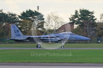 World © Octane Photographic Ltd. RAF Lakenheath operations 16th November 2015, USAF (United States Air Force) 48th Fighter Wing “Statue of Liberty Wing” 493 Fighter Squadron “The Grim Reapers”, McDonnell Douglas F-15C Eagle LN 86-160. Digital Ref : 1469CB7D0480