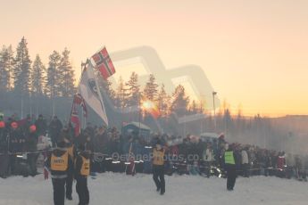 © North One Sport Limited 2011/Octane Photographic Ltd. 2011 WRC Sweden SS15 Varmulssen, Saturday 12th February 2011. The huge crowd at dusk. Digital ref : 0157LW7D9264