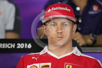 World © Octane Photographic Ltd. F1 Austrian GP FIA Drivers’ Press Conference, Red Bull Ring, Spielberg, Austria. Thursday 30th June 2016. Scuderia Ferrari – Kimi Raikkonen. Digital Ref :1596LB1D5000