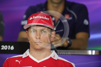 World © Octane Photographic Ltd. F1 Austrian GP FIA Drivers’ Press Conference, Red Bull Ring, Spielberg, Austria. Thursday 30th June 2016. Scuderia Ferrari – Kimi Raikkonen. Digital Ref :1596LB1D5025