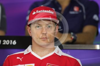 World © Octane Photographic Ltd. F1 Austrian GP FIA Drivers’ Press Conference, Red Bull Ring, Spielberg, Austria. Thursday 30th June 2016. Scuderia Ferrari – Kimi Raikkonen. Digital Ref :1596LB1D5062