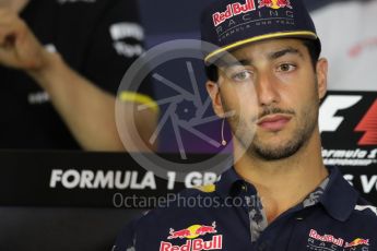 World © Octane Photographic Ltd. F1 Austrian GP FIA Drivers’ Press Conference, Red Bull Ring, Spielberg, Austria. Thursday 30th June 2016. Red Bull Racing – Daniel Ricciardo . Digital Ref :1596LB1D5065