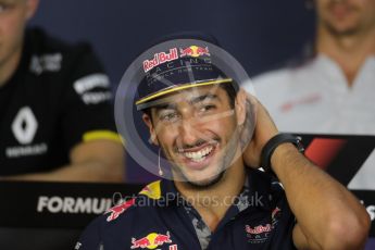 World © Octane Photographic Ltd. F1 Austrian GP FIA Drivers’ Press Conference, Red Bull Ring, Spielberg, Austria. Thursday 30th June 2016. Red Bull Racing – Daniel Ricciardo . Digital Ref :1596LB1D5298