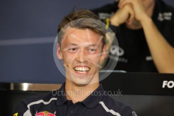 World © Octane Photographic Ltd. F1 Austrian GP FIA Drivers’ Press Conference, Red Bull Ring, Spielberg, Austria. Thursday 30th June 2016. Scuderia Toro Rosso – Daniil Kvyat. Digital Ref :1596LB1D5319