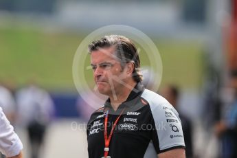 World © Octane Photographic Ltd. Sahara Force India Sporting director - Andy Stevenson. Thursday 30th June 2016, F1 Austrian GP Paddock, Red Bull Ring, Spielberg, Austria. Digital Ref : 1594CB1D1398
